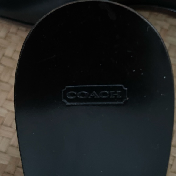 Coach Black Slides with Signature Brass Hardware - Picture 13 of 16